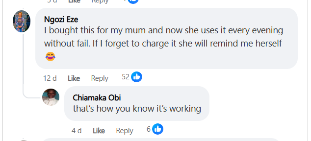 Customer testimonial screenshot